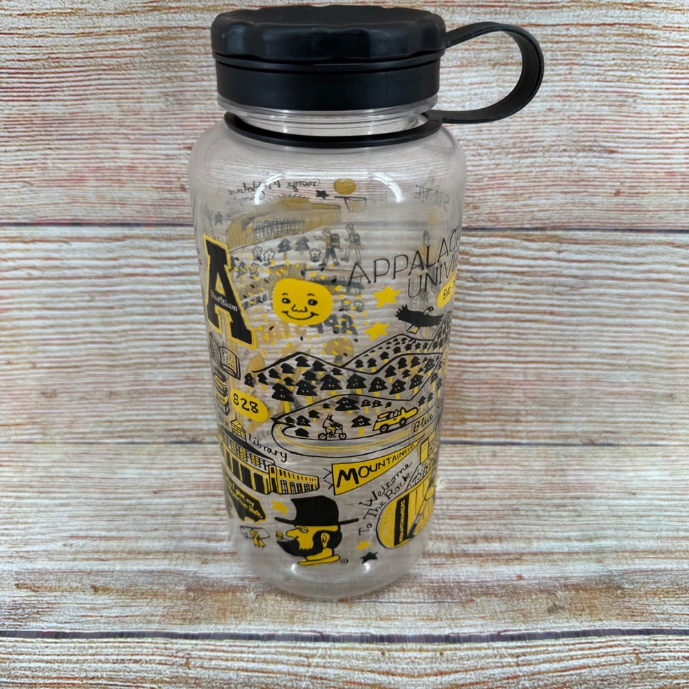 Appalachian State University h2go Water Bottle App State Mountaineers Clear 32oz